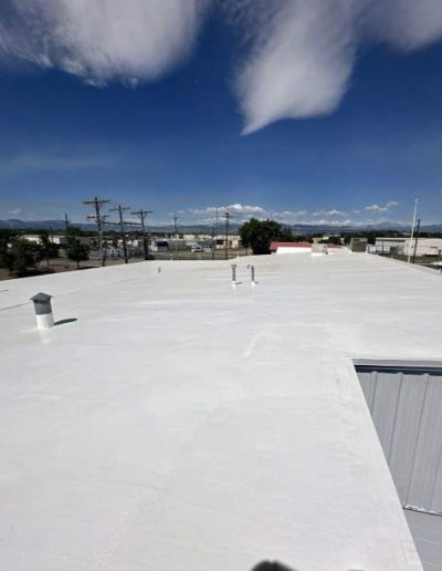 american standard roof coating application in a commercial roof in lakewood co